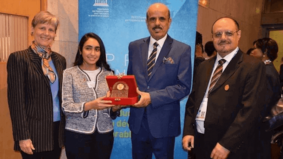 Leen Al Khalifa (Grade 12) represents Bahrain at the 40th UNESCO General Conference in Paris, France.